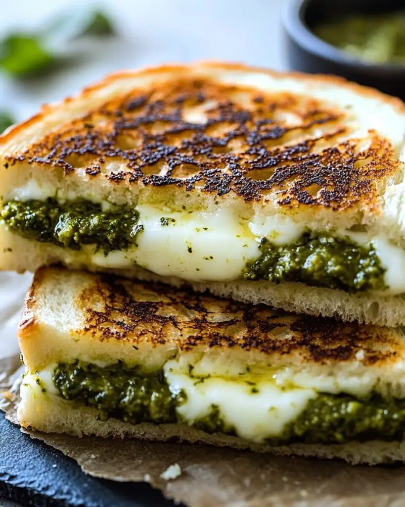 Pesto Mozzarella Grilled Cheese