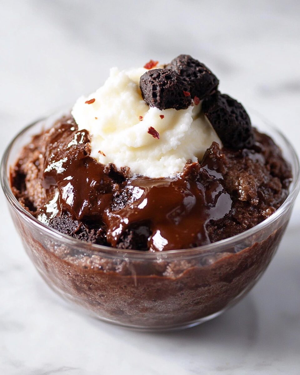Slow Cooker Chocolate Lava Brownie Pudding