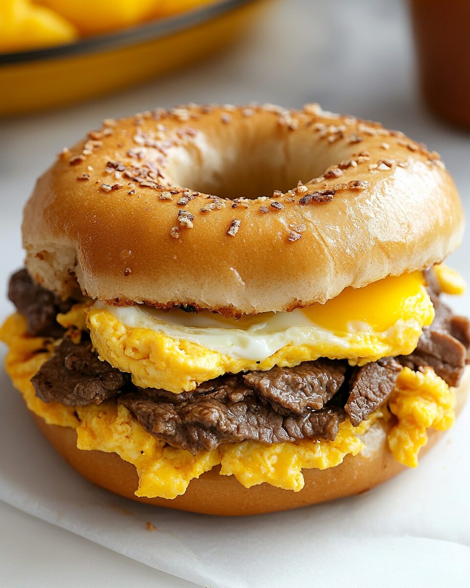 McDonald’s Steak, Egg and Cheese Bagel (Copycat)