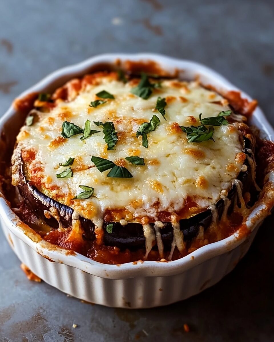 Baked Eggplant Parmesan with Almond Crust