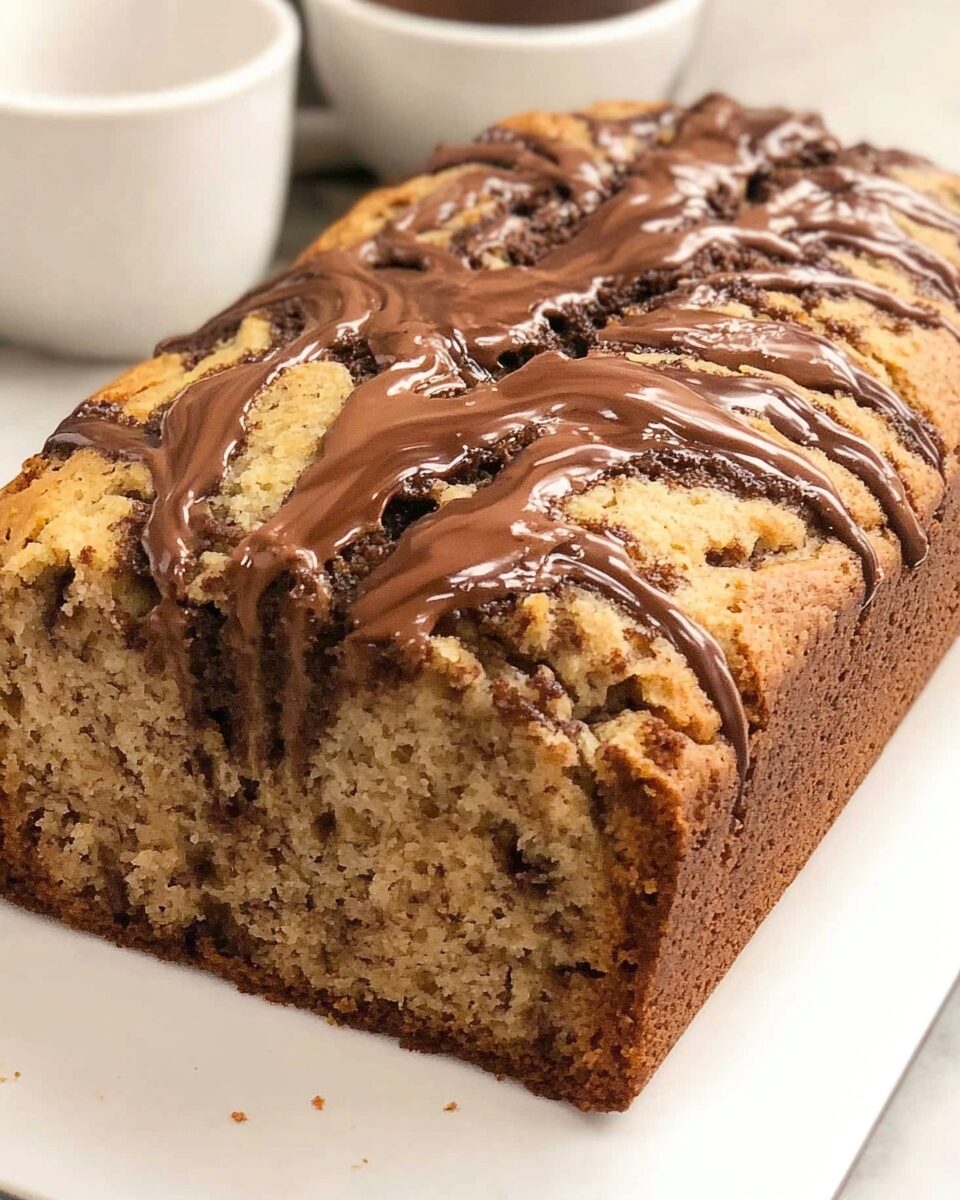 Nutella Swirl Banana Bread Loaf