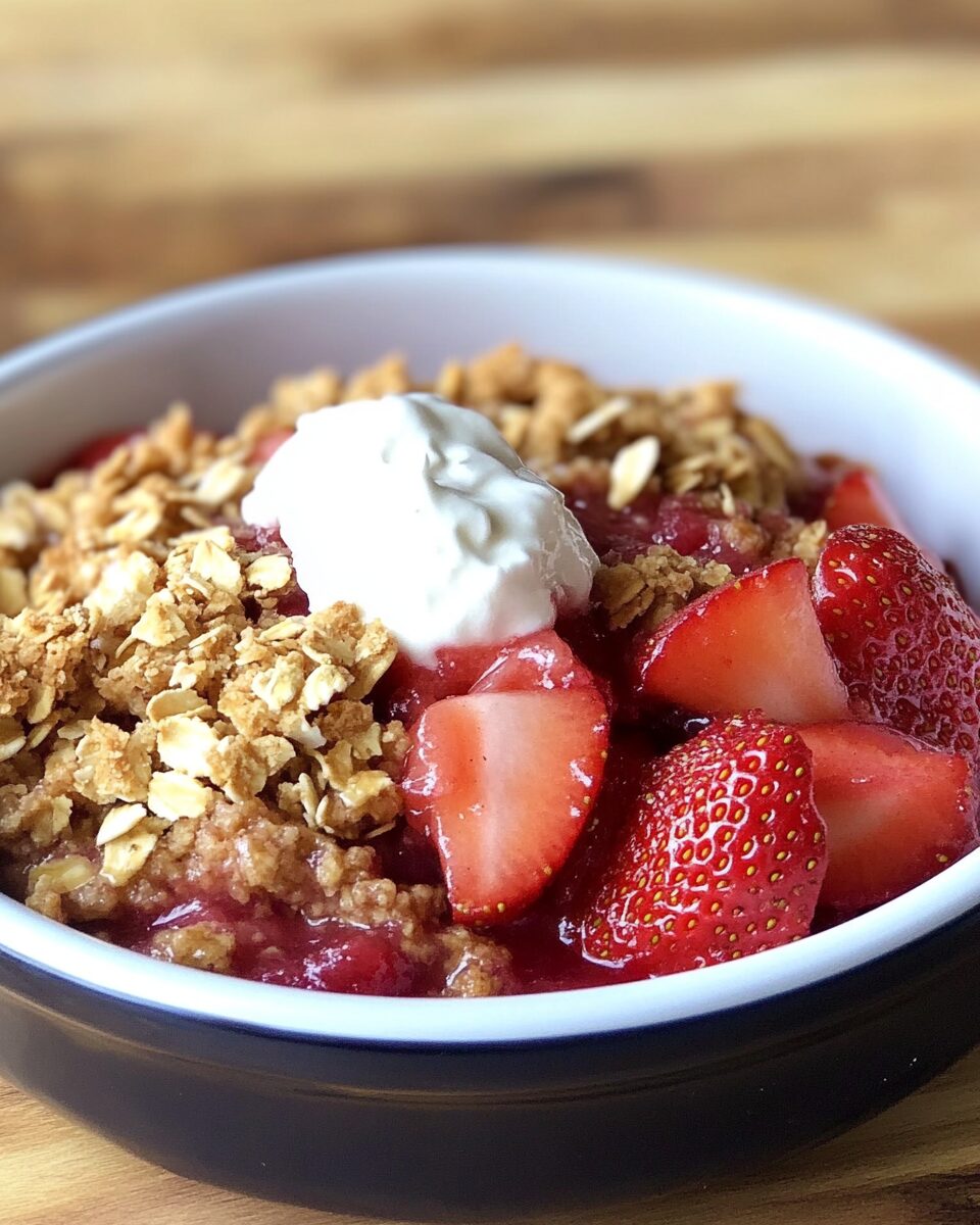 Classic Strawberry Rhubarb Crisp Recipe