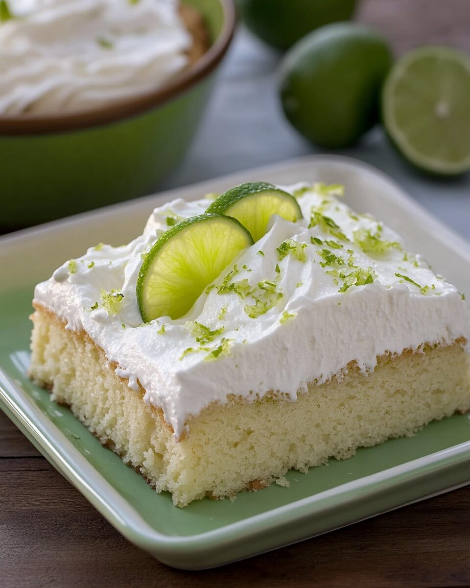 Zesty Key Lime Poke Cake