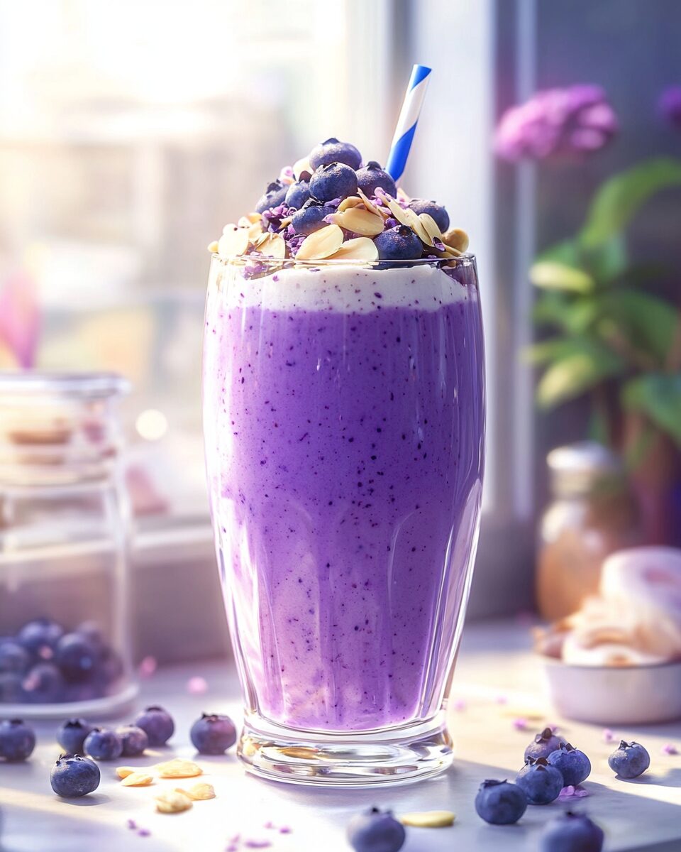 Blueberry Almond Protein Smoothie