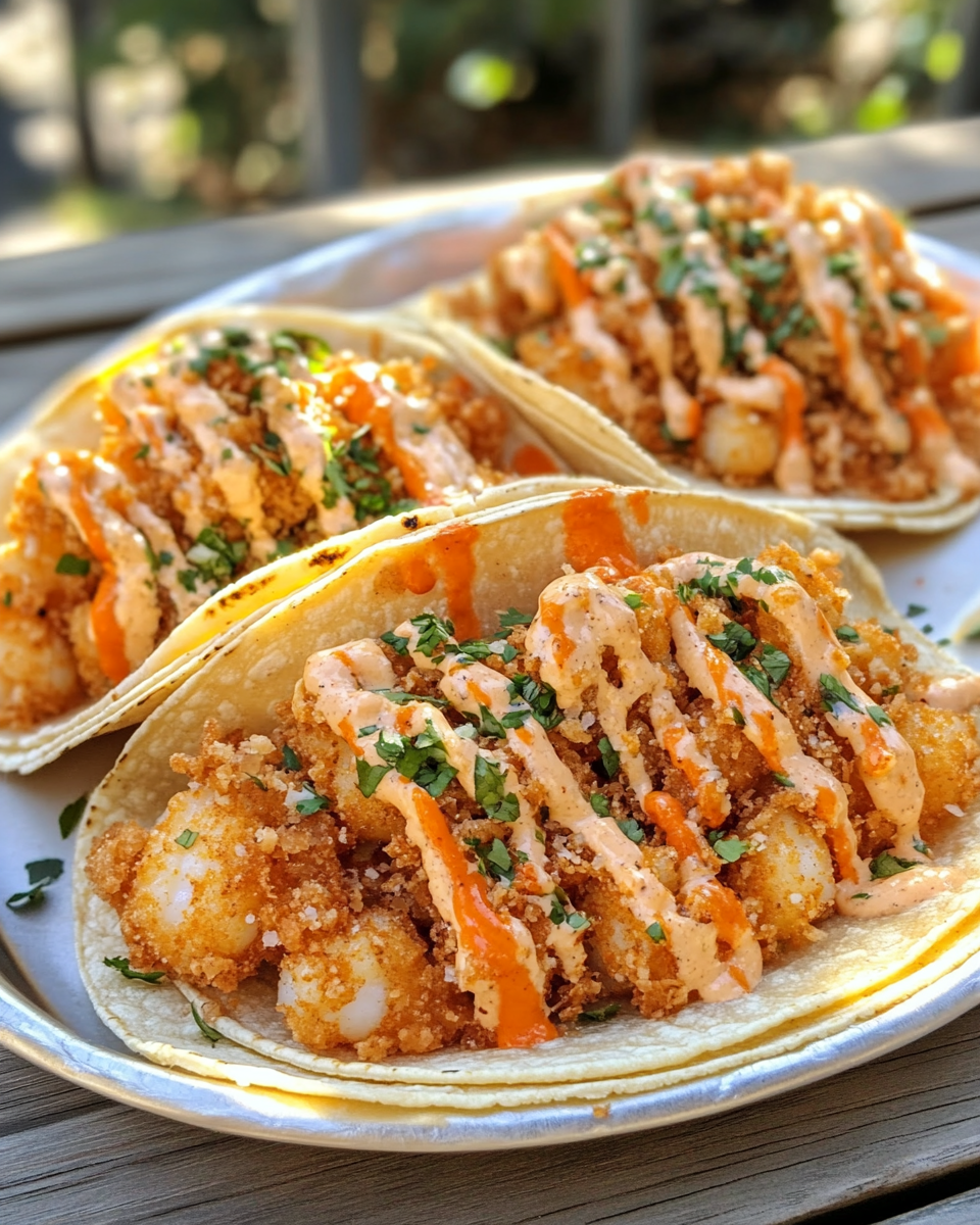 Crispy Bang Bang Shrimp Tacos