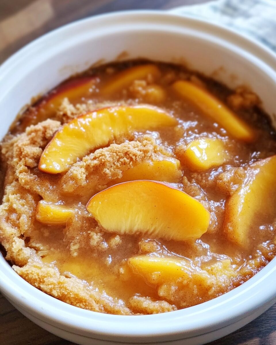 Peach Cobbler – Summer Crockpot Dessert