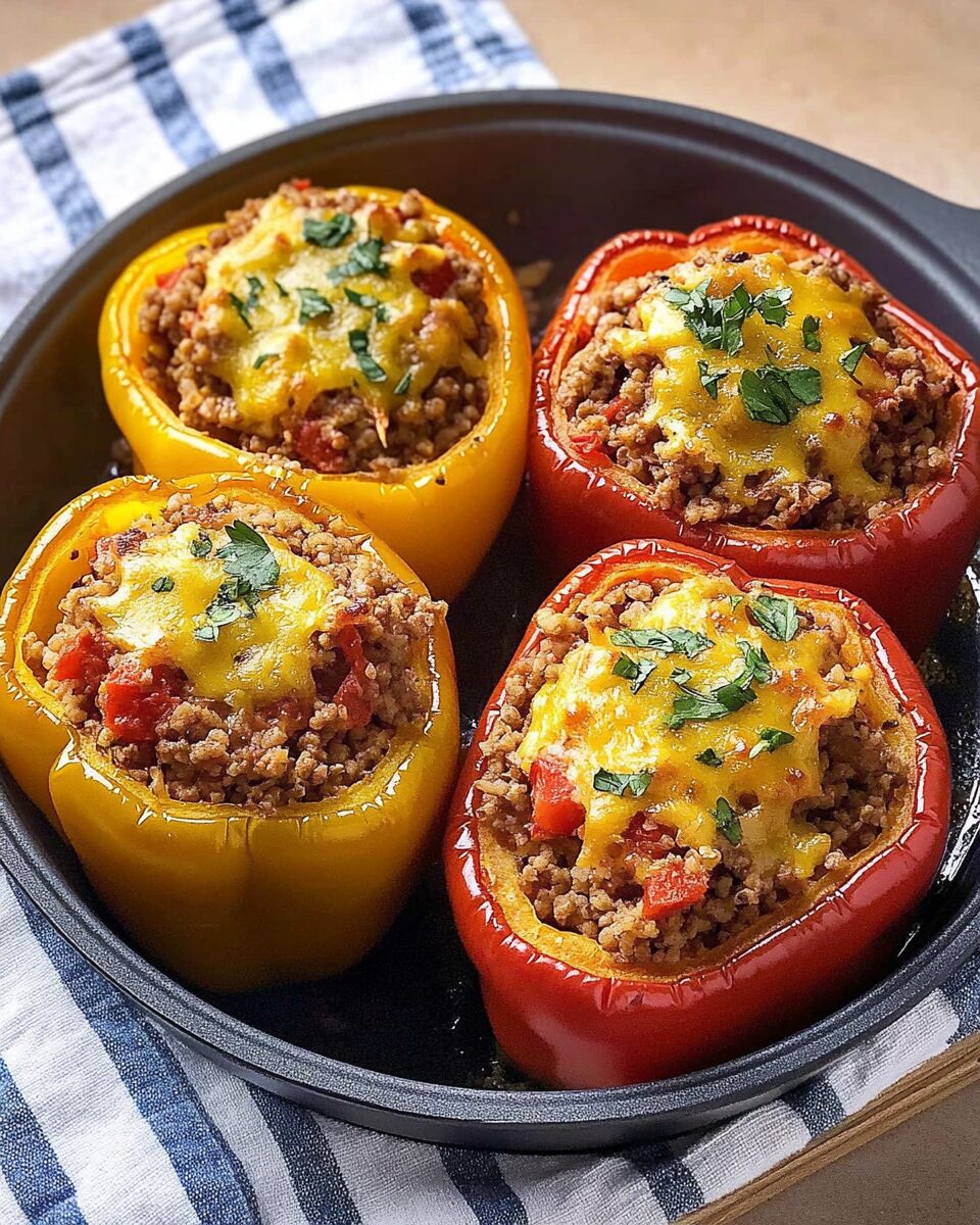 Skinny Savory Stuffed Bell Peppers