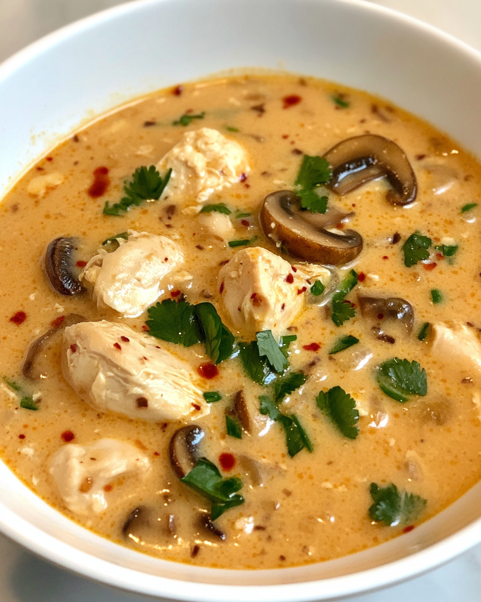 Thai Coconut Chicken Soup (Tom Kha Gai)