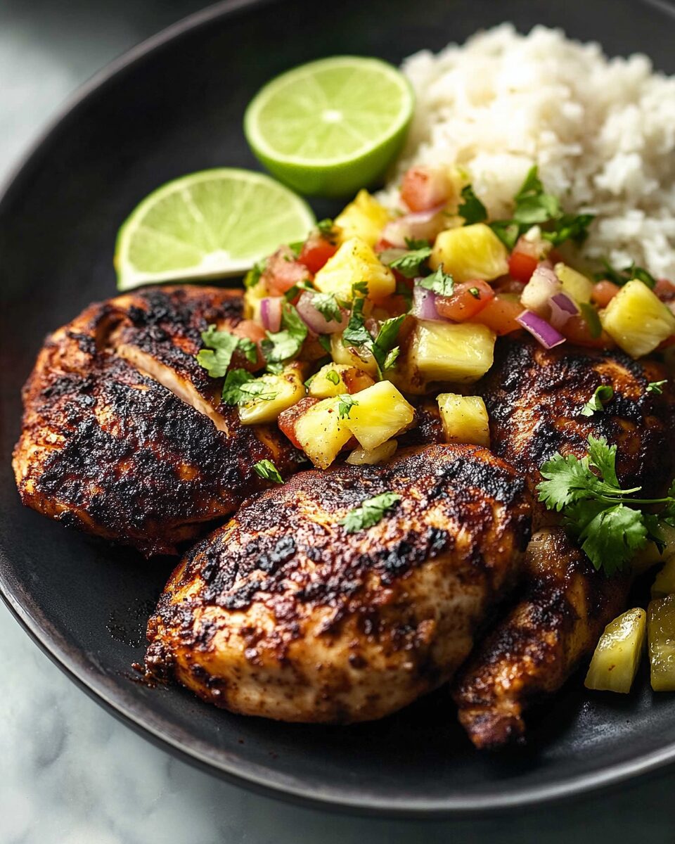 Jamaican Jerk Chicken with Pineapple Salsa