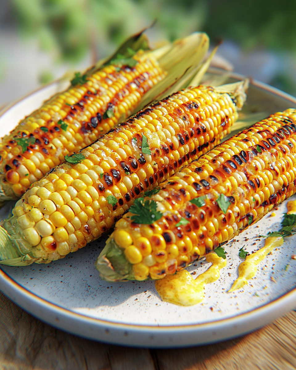 Grilled Corn with Lime Butter