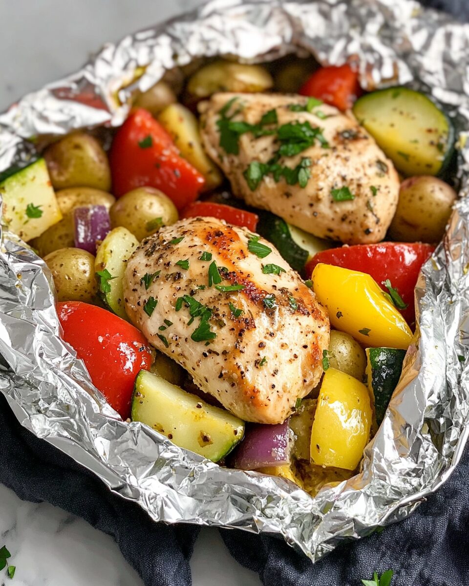 Flavorful Chicken and Veggie Foil Packs