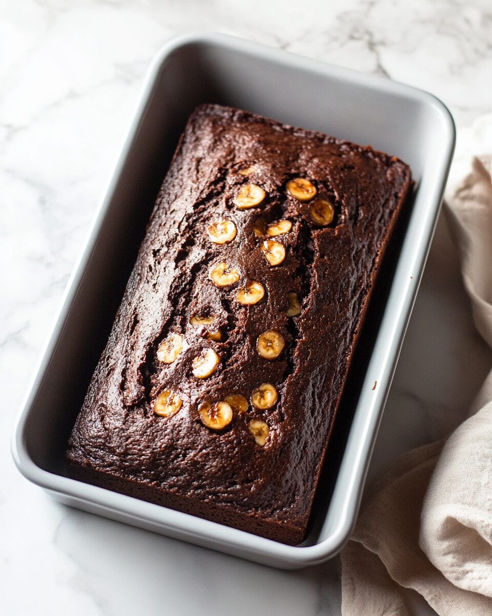 Vegan Chocolate Banana Bread with Coconut Oil