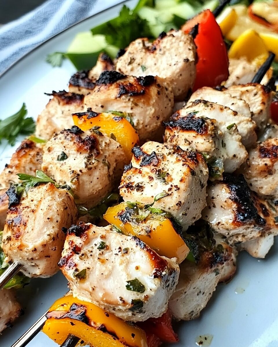 Greek Yogurt Marinated Chicken Kabobs