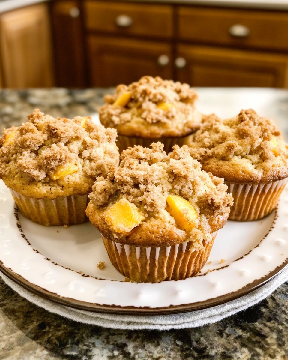 Streusel-Topped Peach Muffins