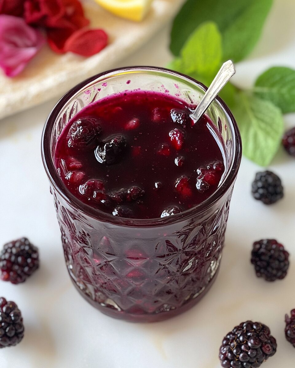 Rich Mulberry Syrup Drizzle