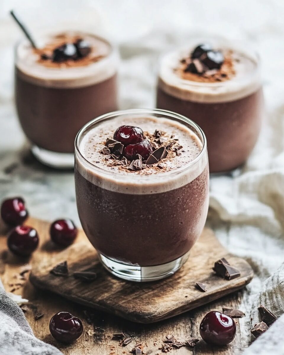 Chocolate Cherry Protein Smoothie