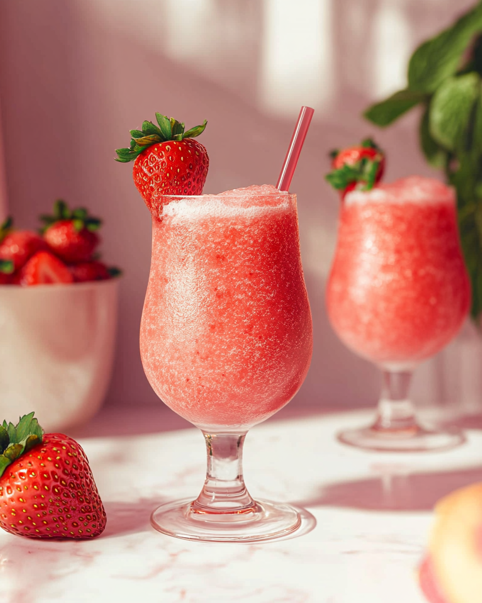 Easy Frozen Strawberry Rosé Slushie