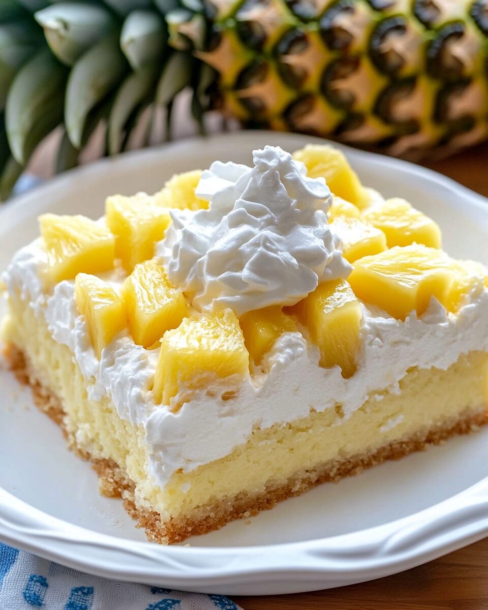 Tropical Pineapple Poke Cake