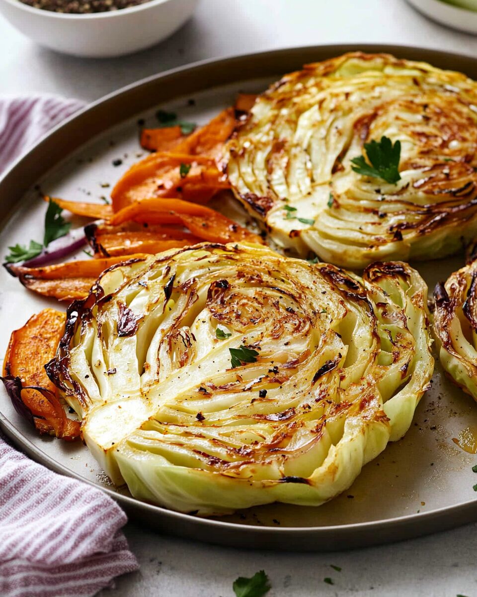 Clean Eating Cabbage Steak Dinner