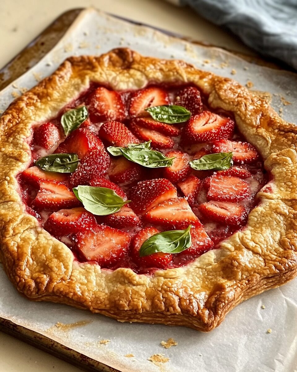 Fresh Strawberry Basil Galette