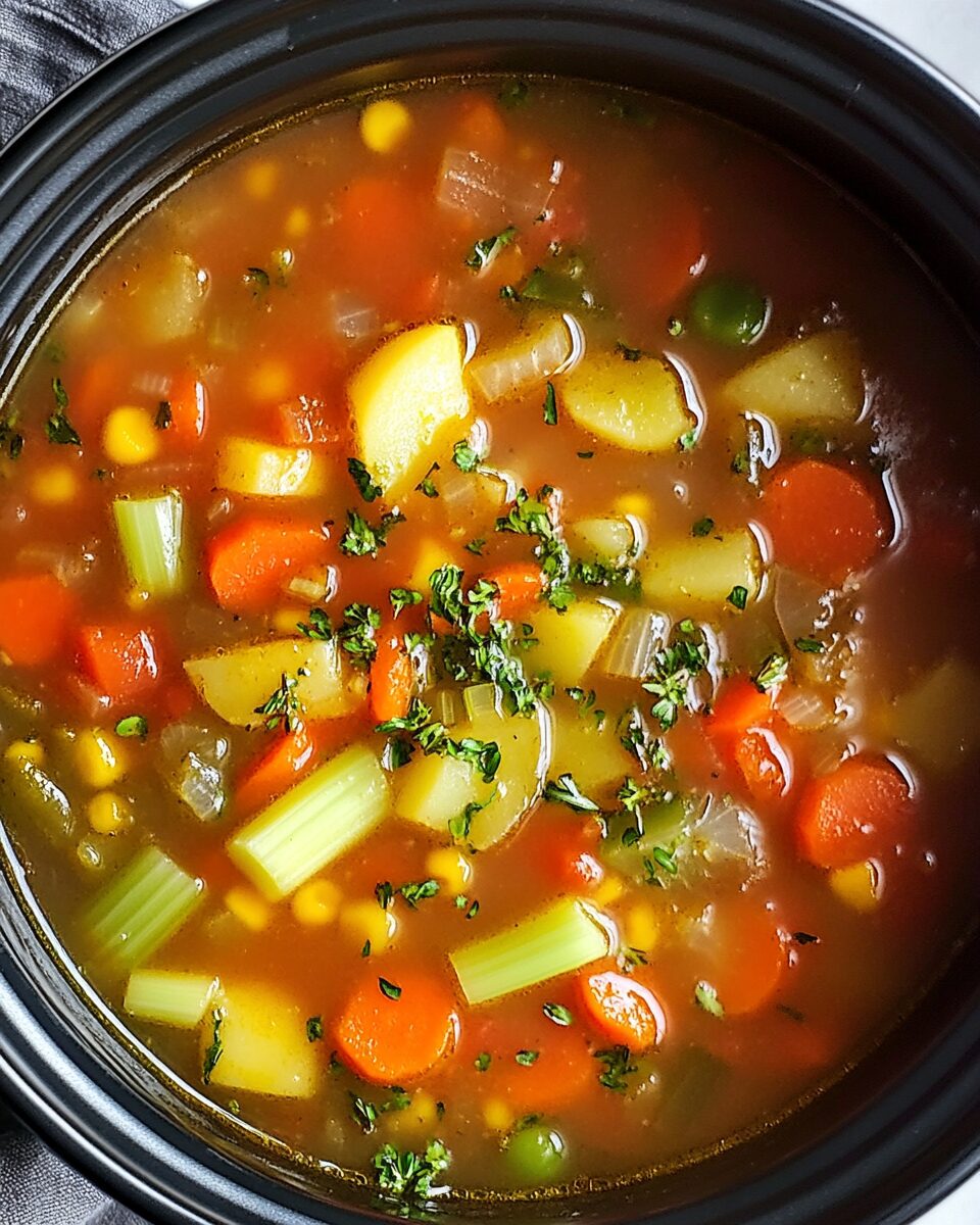 Garden Veggie Soup – Light Summer Crockpot
