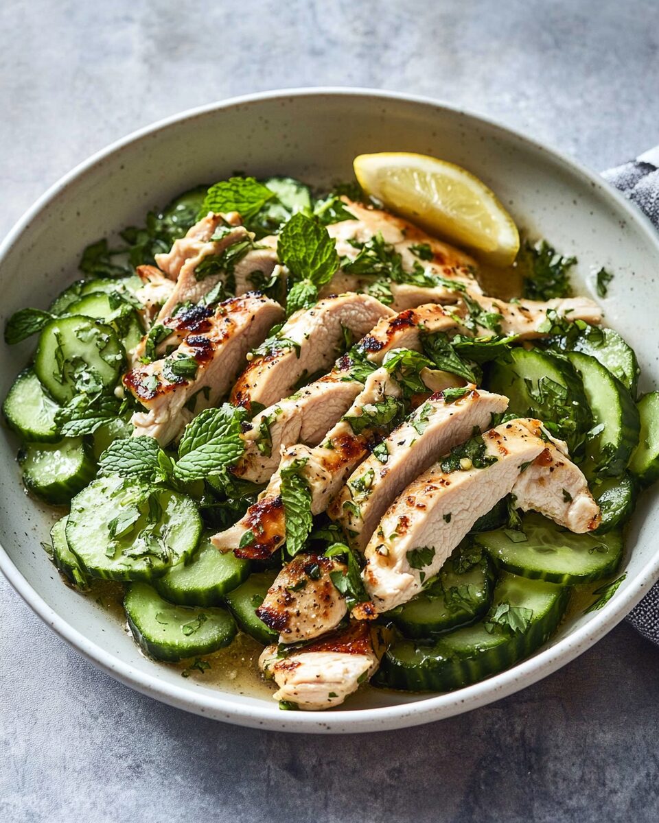 Fresh Herb Chicken and Cucumber Salad