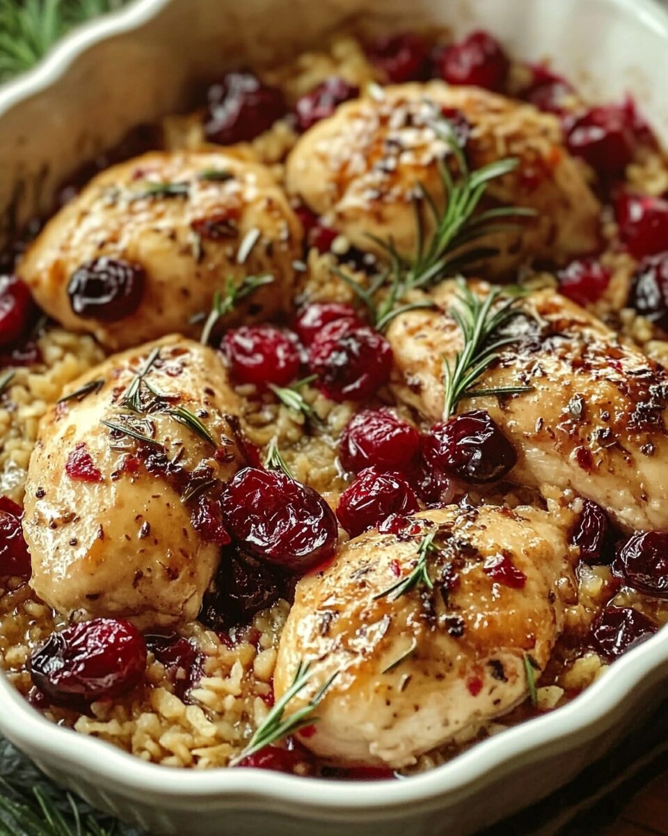 Cranberry Rosemary One Pan Chicken