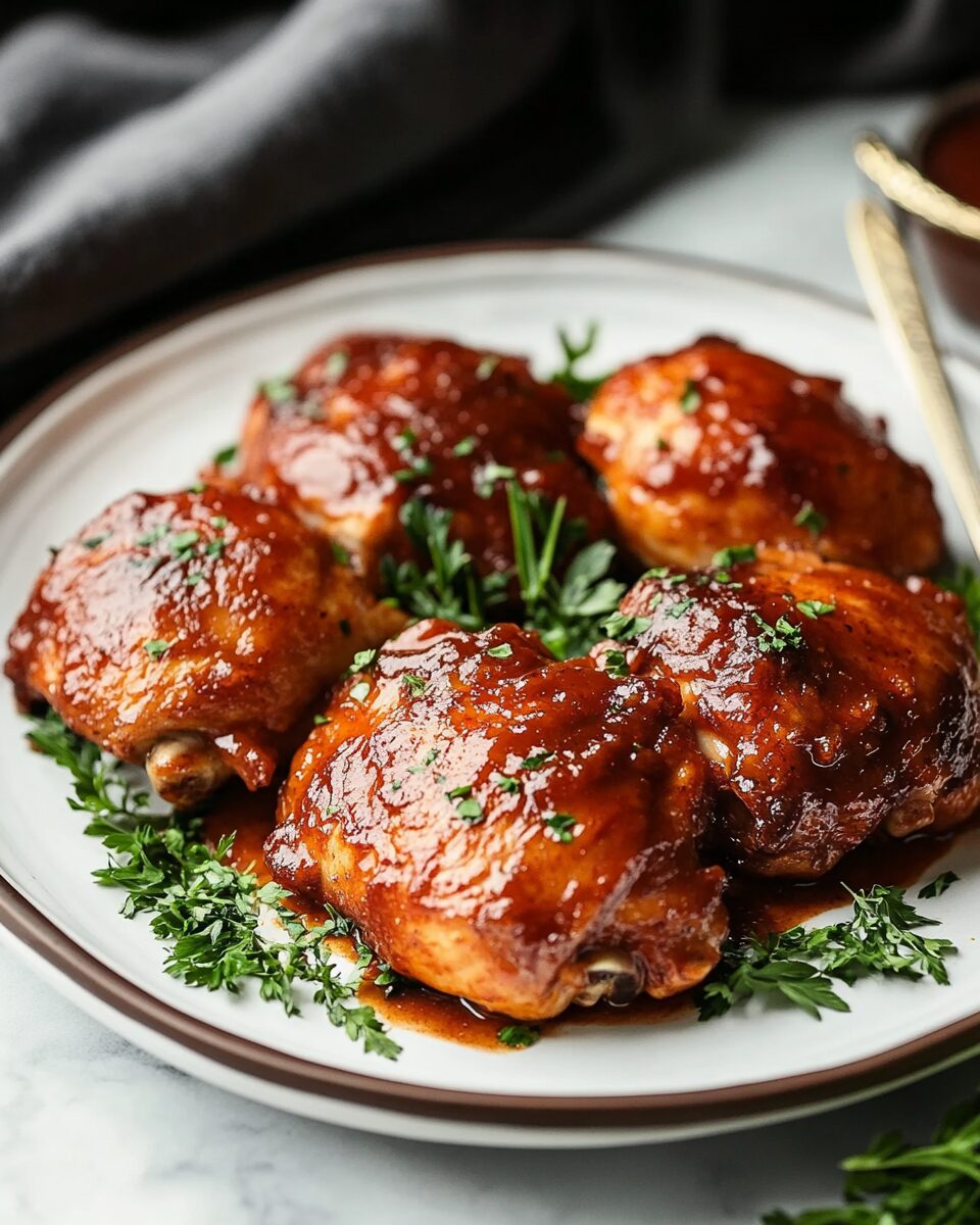 Slow Cooker BBQ Chicken Thighs