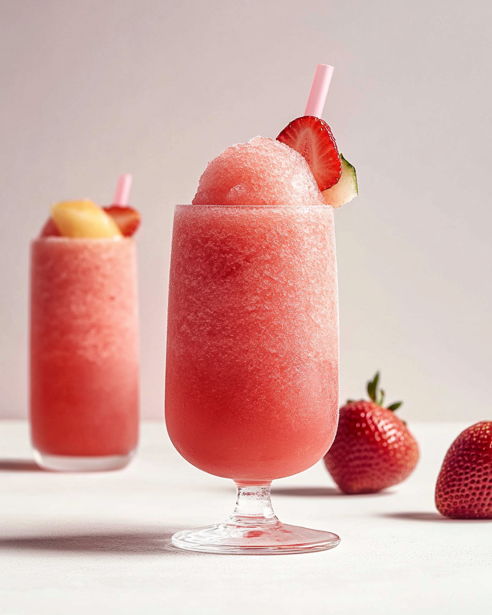 Frozen Strawberry Rosé Slushie