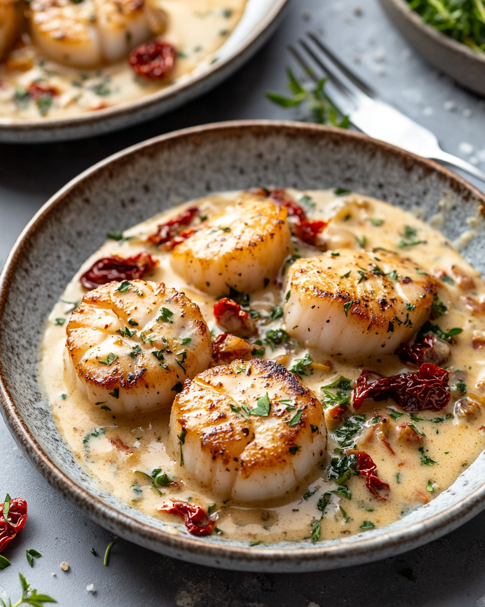 Creamy Tuscan Garlic Scallops