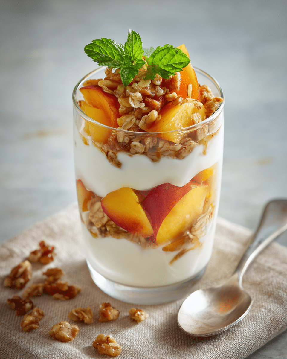 Peach Yogurt Breakfast Parfait