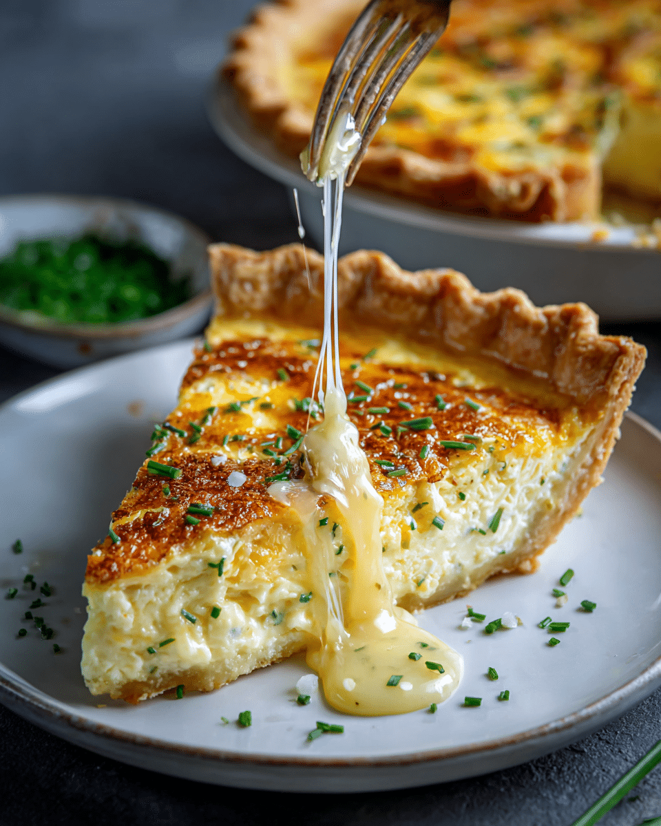 Triple Cheese Quiche – Cheddar, Feta & Gruyère Bliss