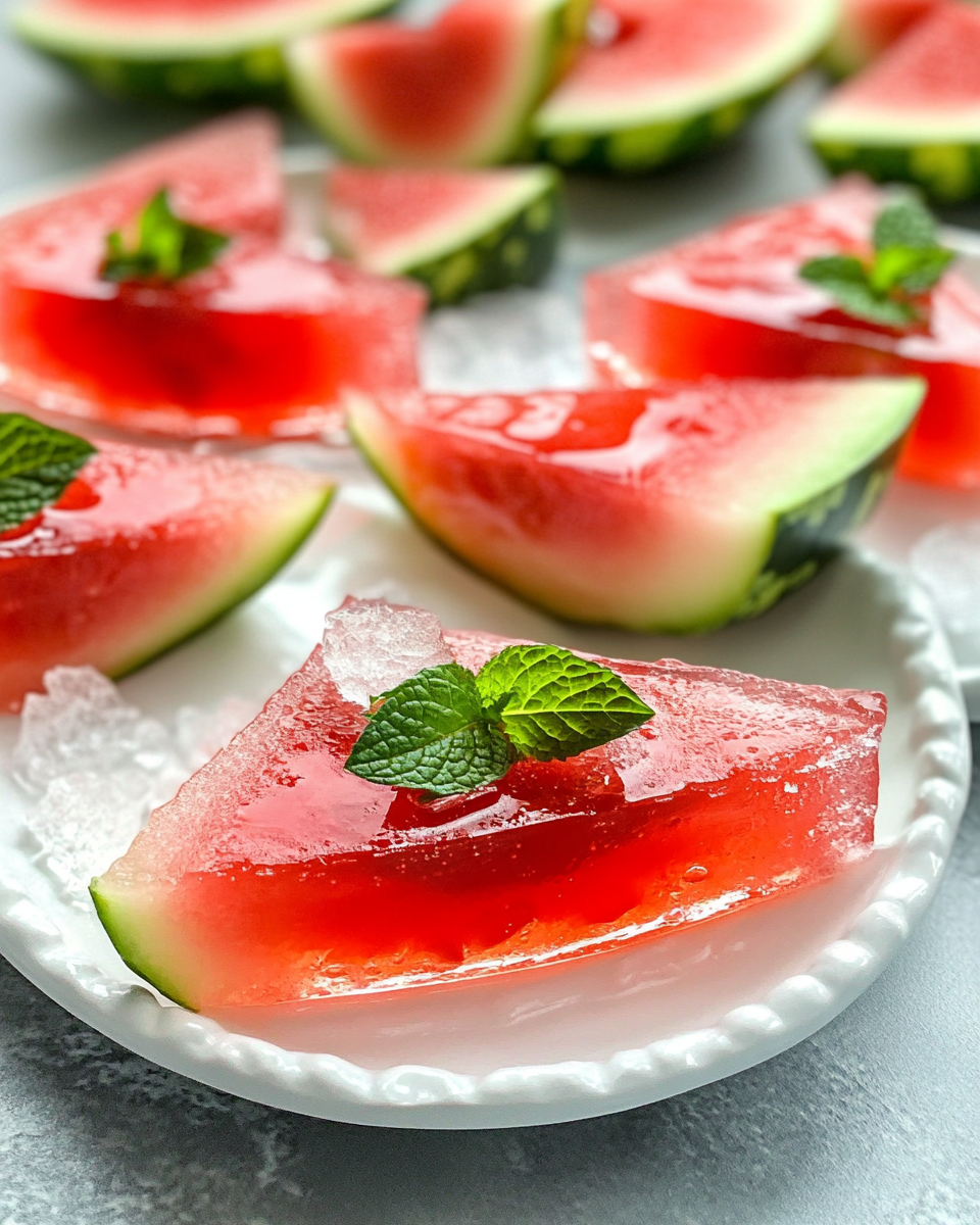 Boozy Watermelon Jello Shots
