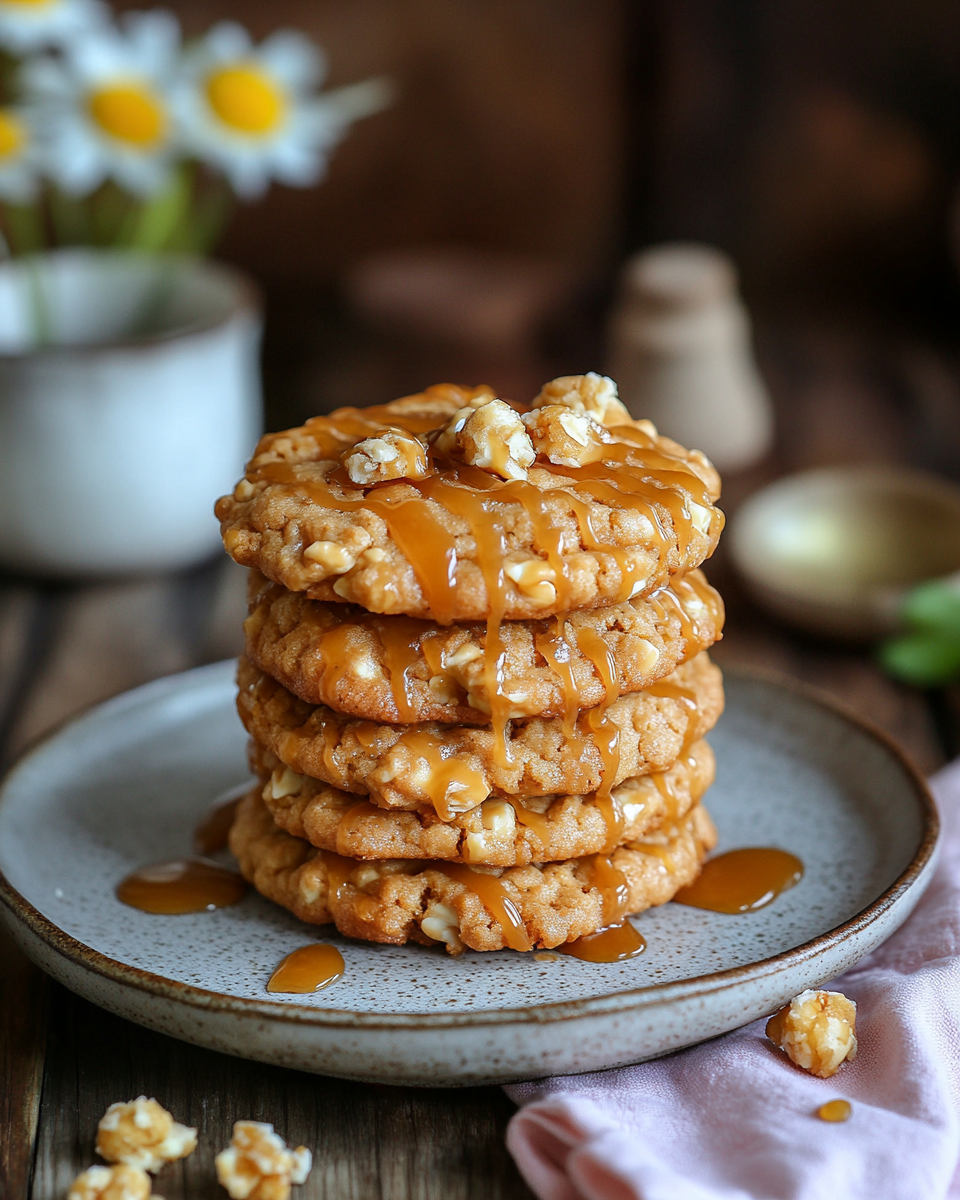 Golden Caramel No Bake Cookies
