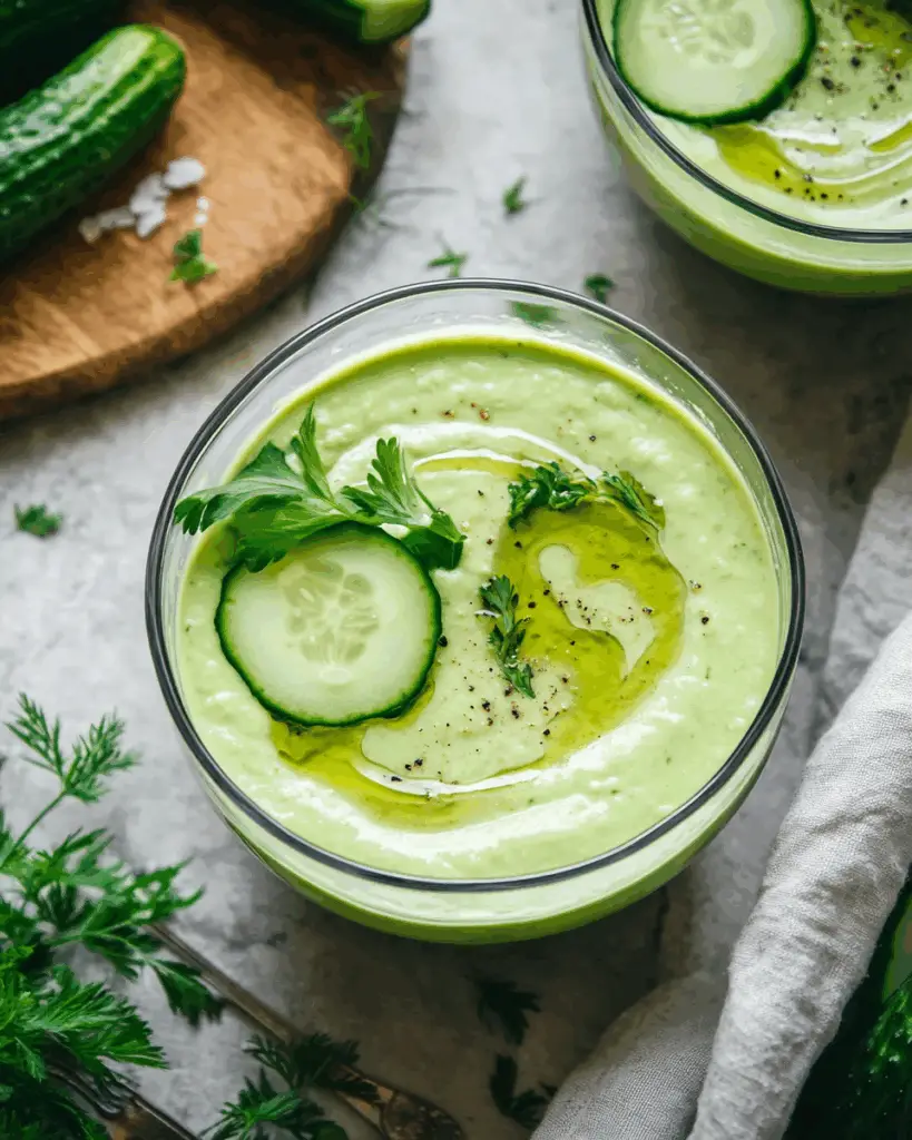 Avocado Cucumber Gazpacho