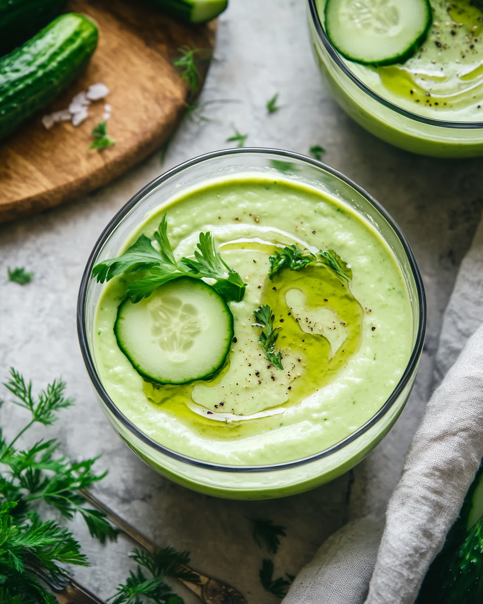 Avocado Cucumber Gazpacho