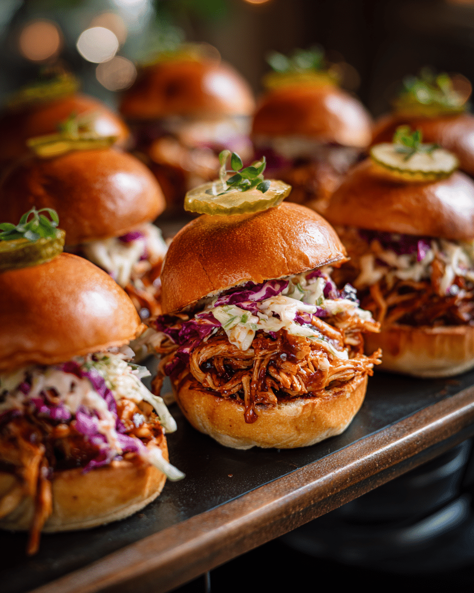 Sweet BBQ Chicken Sliders – Crockpot Chicken