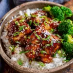 Sticky Teriyaki Chicken Bowls – Crockpot Chicken