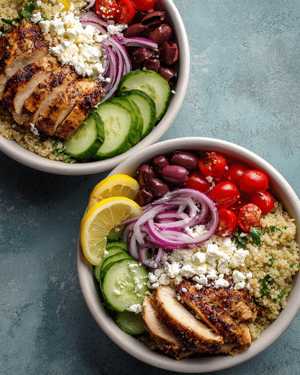 Greek Chicken Power Bowls with Quinoa