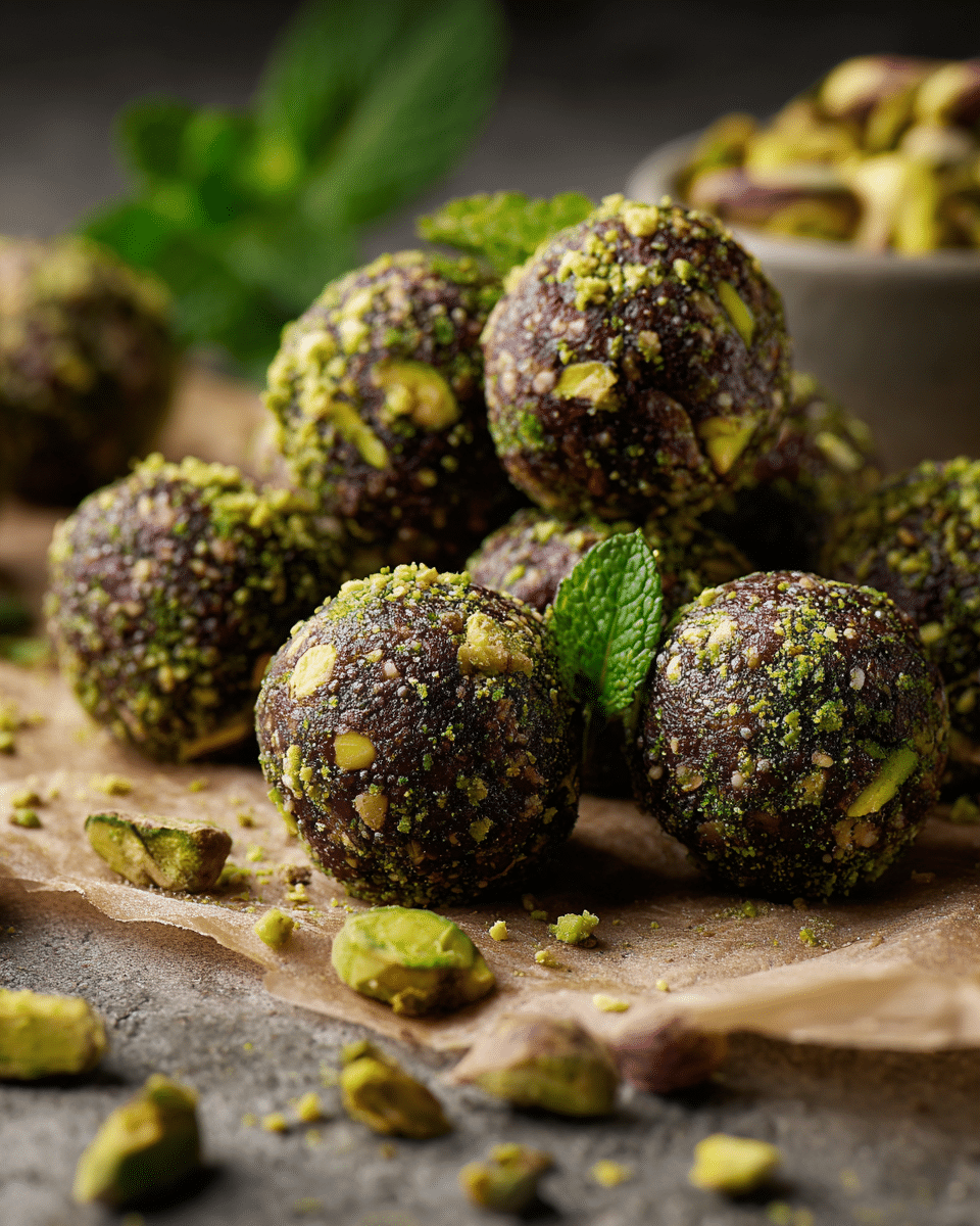 Mint Pistachio Energy Balls