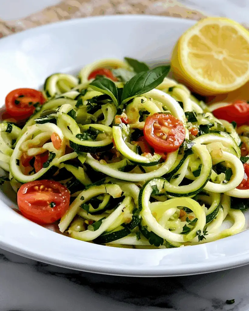 Zucchini Noodle Salad with Lemon Vinaigrette