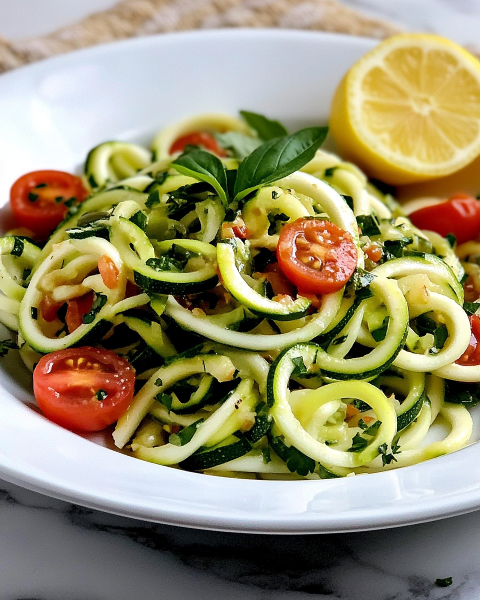 Zucchini Noodle Salad with Lemon Vinaigrette