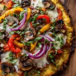 Cauliflower Crust Pizza with Veggies