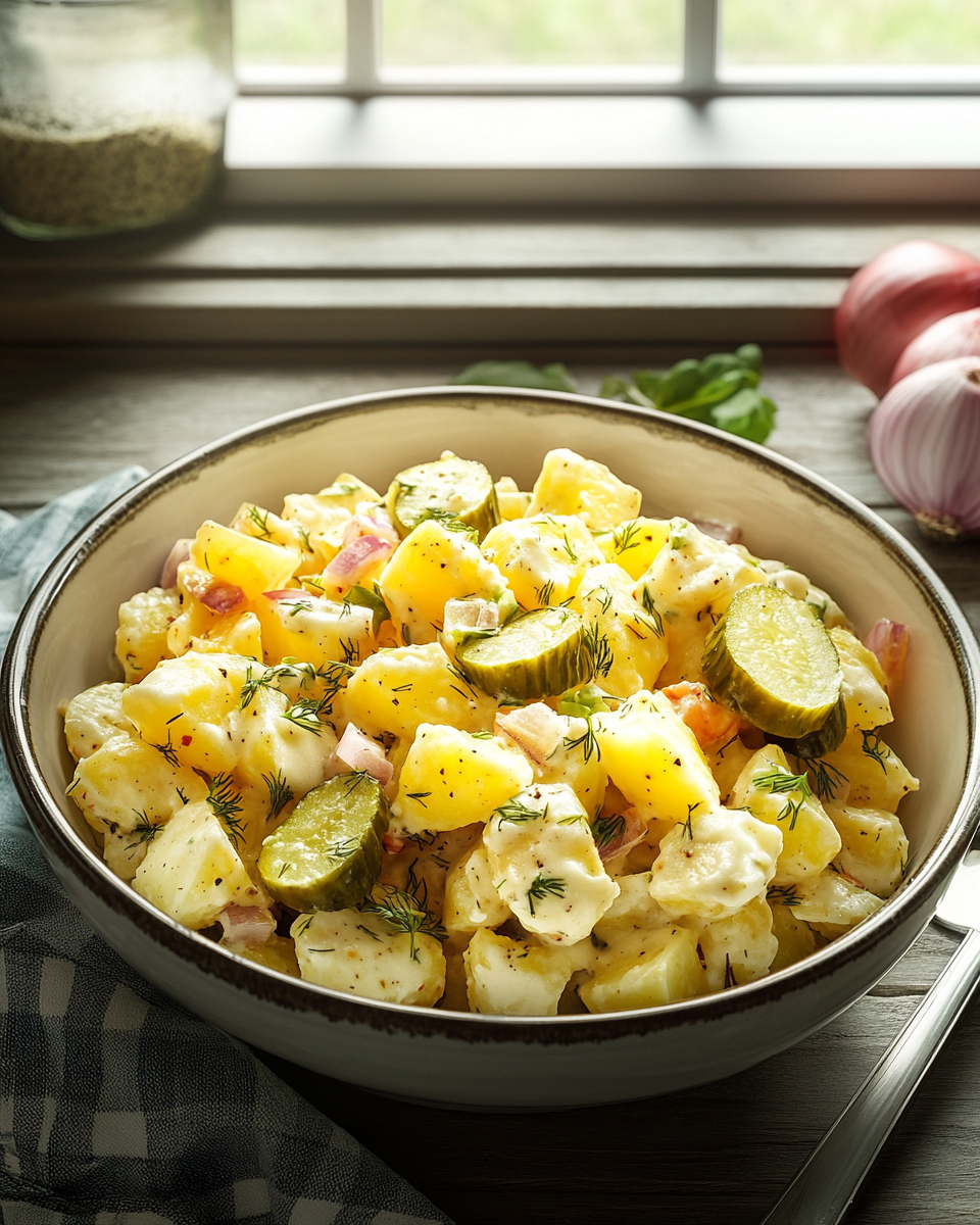 Creamy Dill Pickle Potato Salad