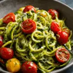 Zucchini Noodles with Pesto & Cherry Tomatoes