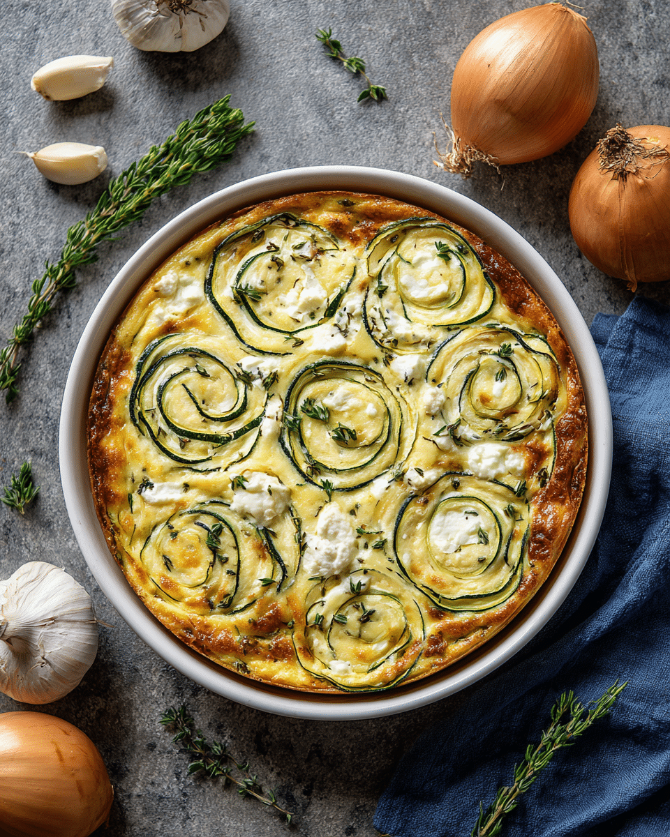 Zucchini Goat Cheese Quiche – Light, Creamy & Low-Carb