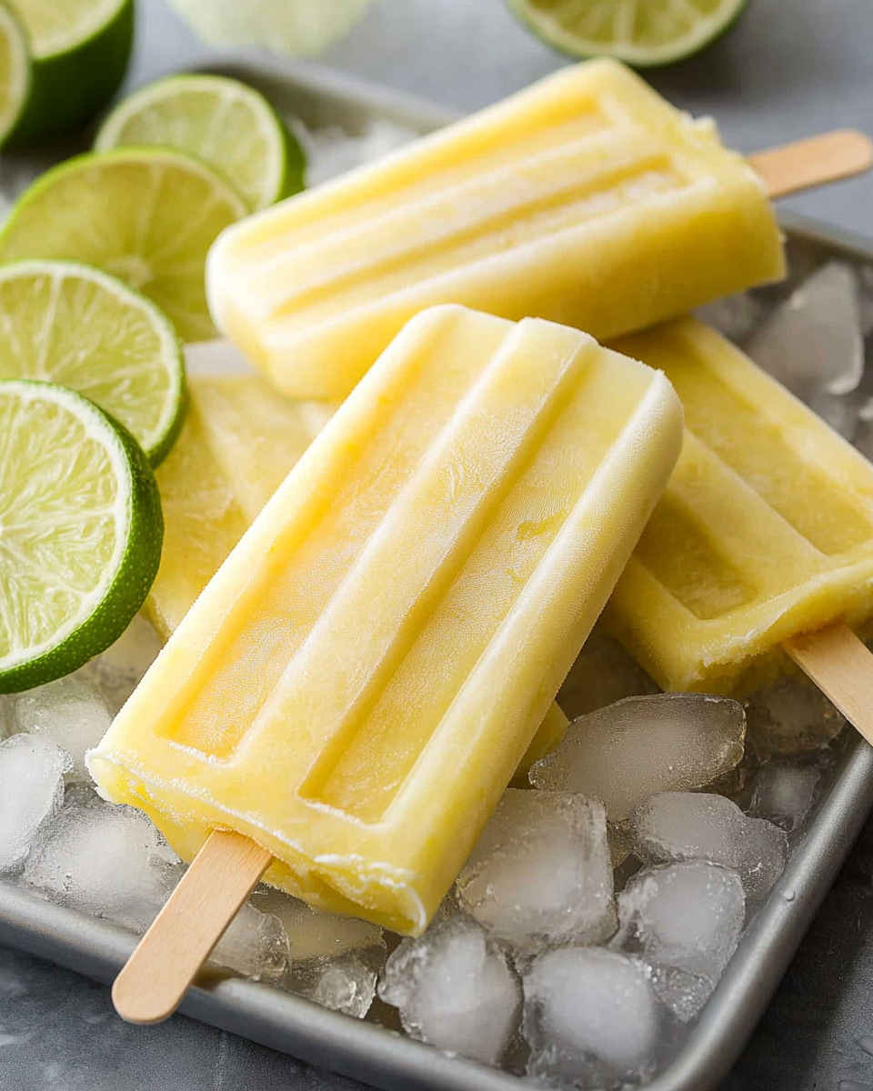 Pineapple Coconut Lime Popsicles