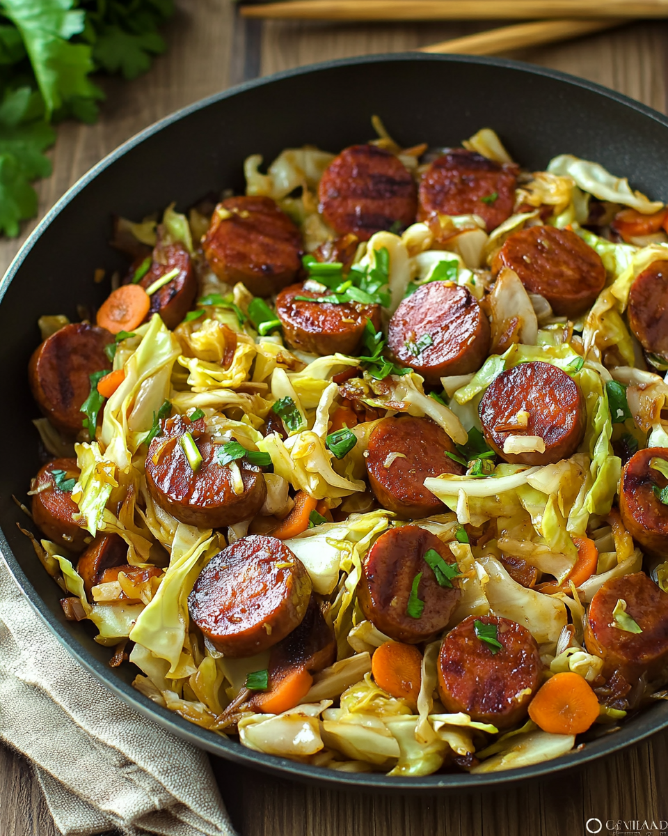 Kielbasa & Cabbage Stir Fry – Low Carb Favorite