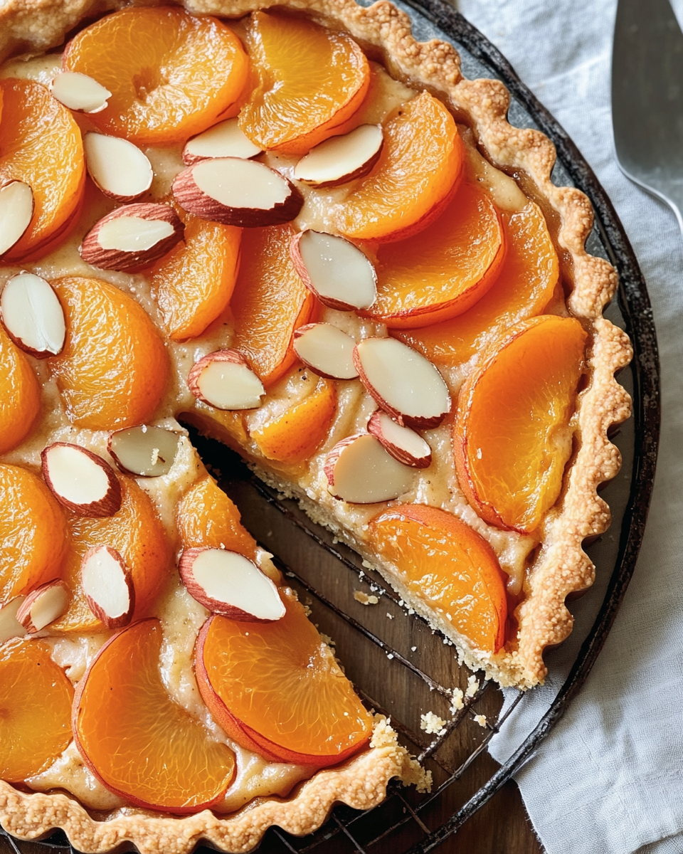 Buttery Apricot Almond Tart
