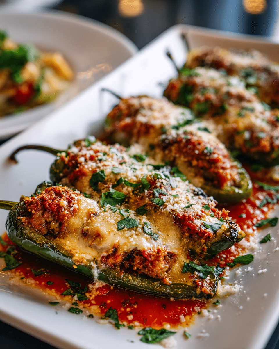 Sausage-Stuffed Banana Peppers – Oven Roasted